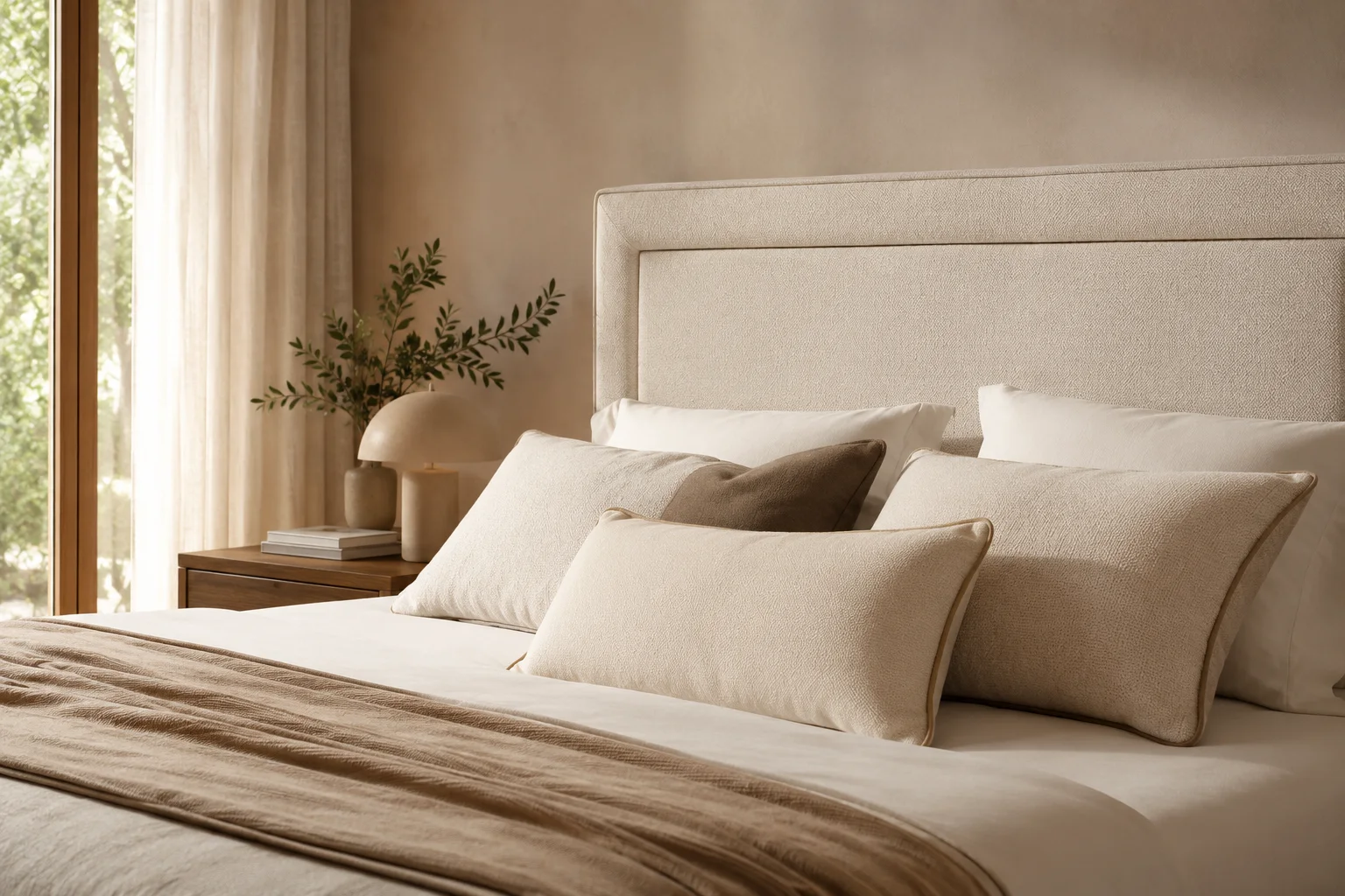 Almohadas sobre la cama